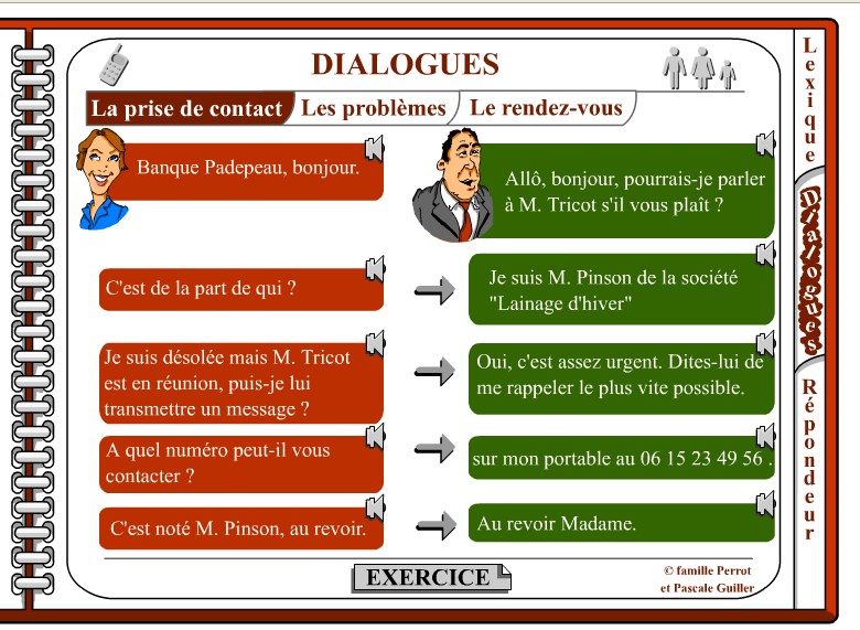 Au téléphone Au telephone